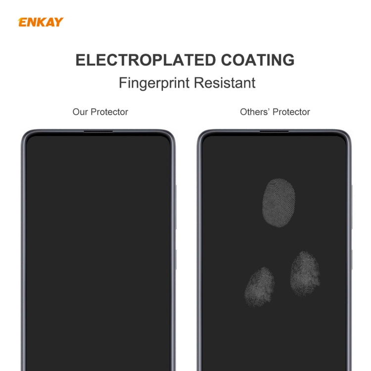 Para Huawei P Smart 2021 Enkay Hat-Prince 0.26mm 9h 2.5D Película de vidrio templado de borde curvo