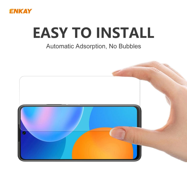 Para Huawei P Smart 2021 Enkay Hat-Prince 0.26mm 9h 2.5D Película de vidrio templado de borde curvo