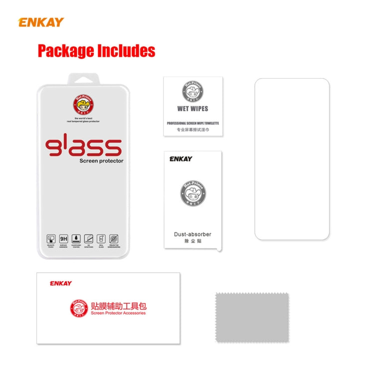Para Motorola Moto G 5G ENKAY Hat-Prince 0.26mm 9H 2.5D Película de vidrio templado con borde curvo