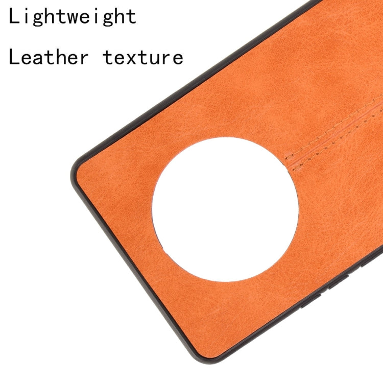 Para Huawei Mate 40 Pro + Funda de piel de vaca de costura a prueba de golpes PC + PU + TPU (naranja)