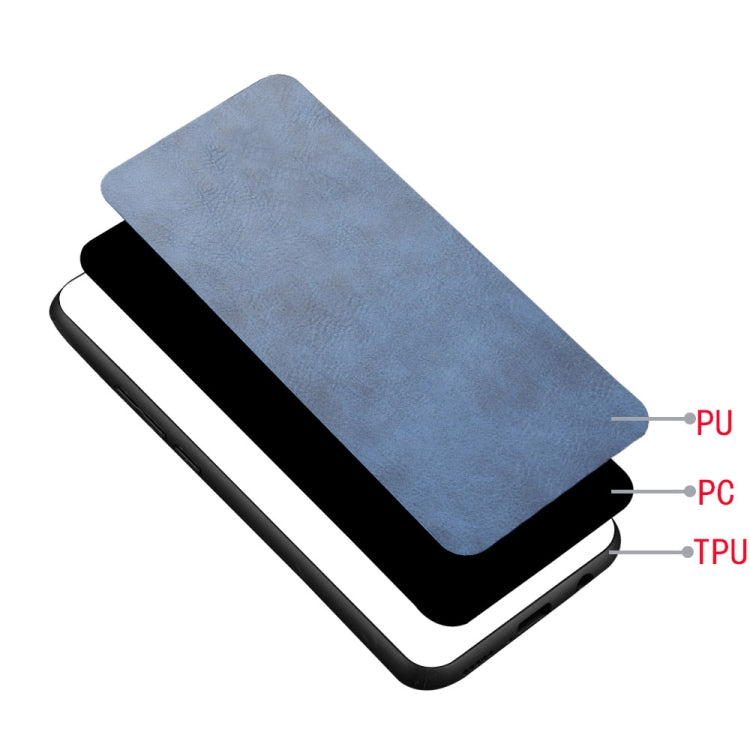 Para Huawei Mate 40 Pro + Funda de piel con patrón de vaca de costura a prueba de golpes PC + PU + TPU (azul)