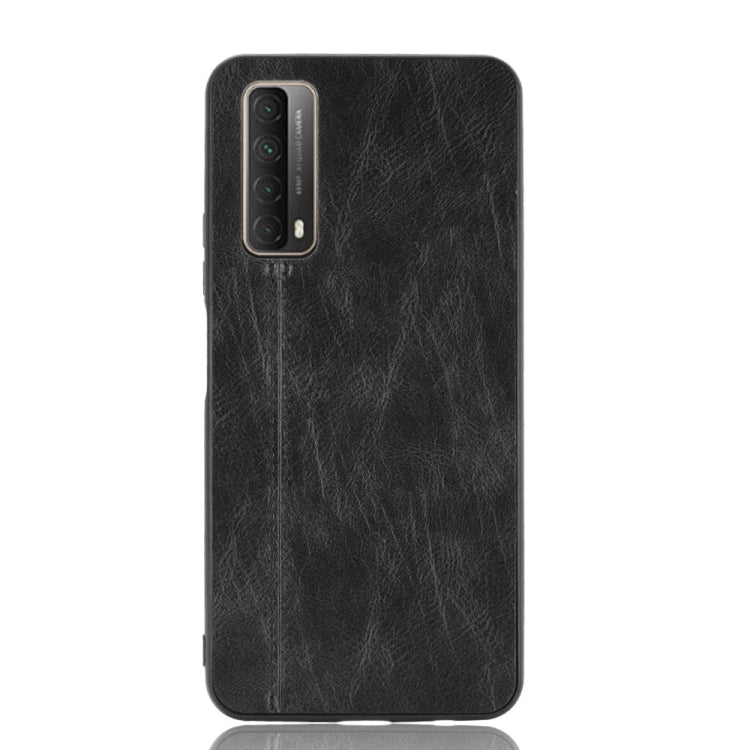 Para Huawei Y7A / P SMART 2021 A prueba de golpes Patrón de Costura Patrón de Coser PC + PU + Funda TPU (Negro)