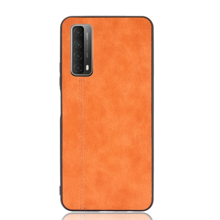 Para Huawei Y7A / P SMART 2021 A prueba de golpes Patrón de Costura Patrón de Coser PC para PC + Caso PU + TPU (Naranja)