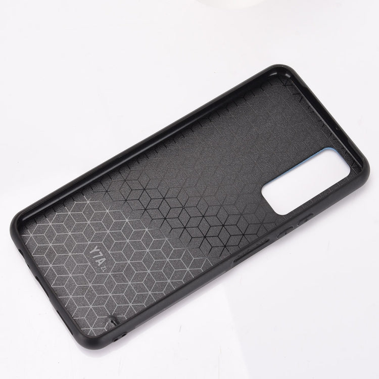 Para Huawei Y7A / P SMART 2021 A prueba de golpes Patrón de Costura Patrón de Coser PC para PC + Caso PU + TPU (Naranja)