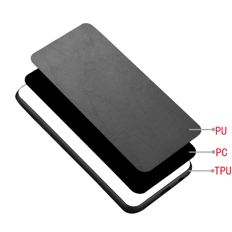 Para Huawei Mate 40 Pro Piel de patrón de vaca de costura a prueba de golpes PC + PU + TPU Funda (Negro)