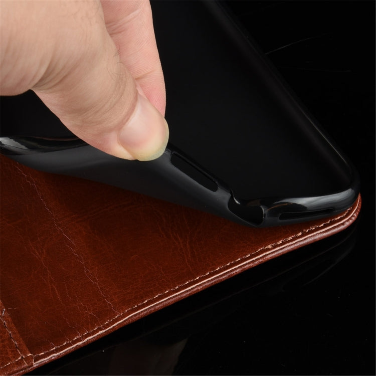 Para Motorola Moto G 5G R64 Funda protectora con solapa horizontal con textura con soporte, ranuras para tarjetas, billetera y marco de fotos (marrón)