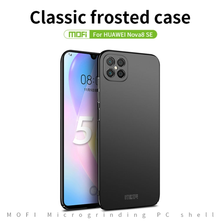 Para Huawei nova 8 SE MOFI Frosted PC Estuche rígido ultrafino (negro)