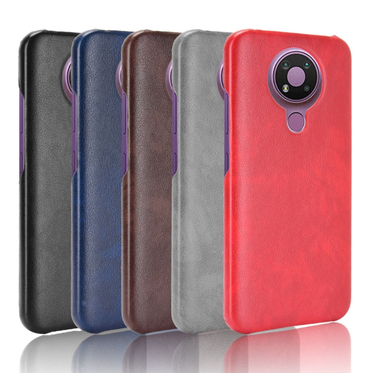Para Nokia 3.4 Funda PC + PU con textura Litchi a prueba de golpes (gris)