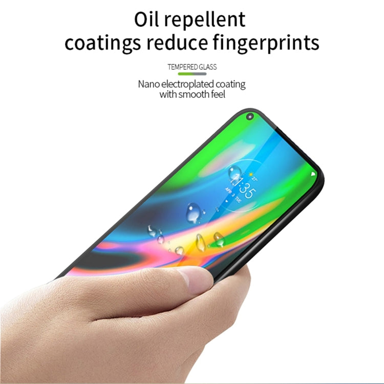 Para Motorola Moto G9 Plus PINWUYO 9H Película de vidrio templado a prueba de explosiones de pantalla completa curvada 3D (negro)