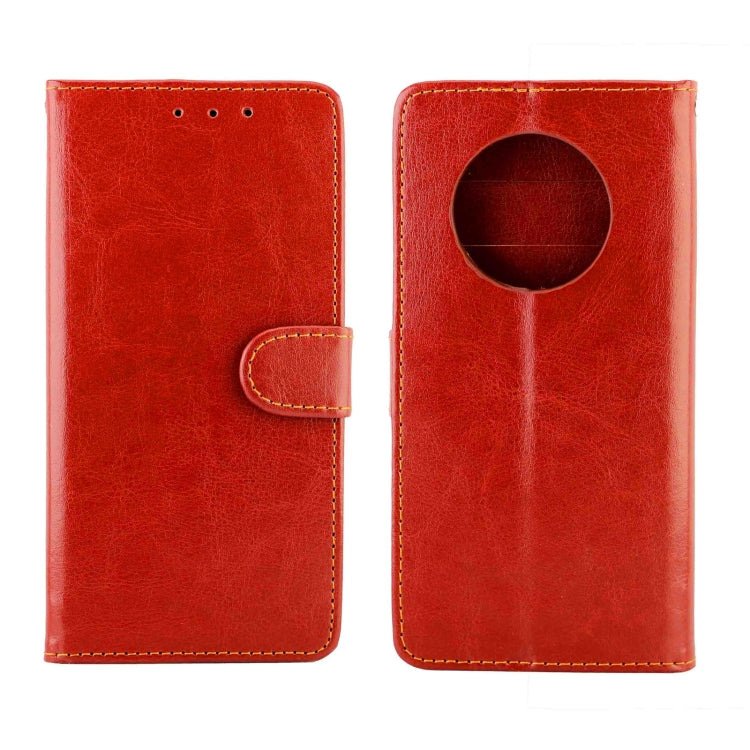 Funda protectora con tapa horizontal de cuero con textura de caballo loco para Huawei Mate 40 con soporte, ranuras para tarjetas, billetera y marco de fotos (marrón)