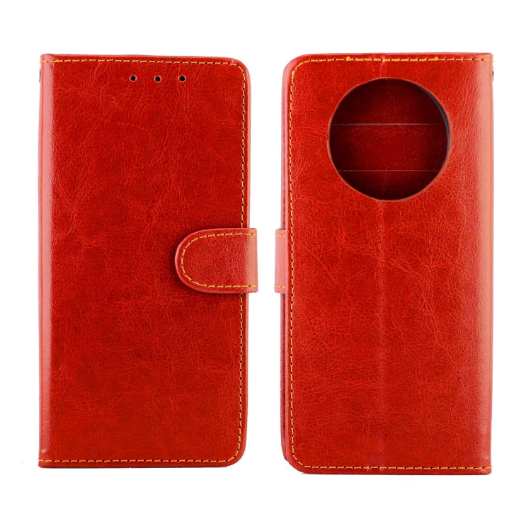 Para Huawei Mate40 Pro / Mate40 Pro + Funda protectora con tapa horizontal de cuero con textura de caballo loco con soporte y ranuras para tarjetas y billetera y marco de fotos (marrón)