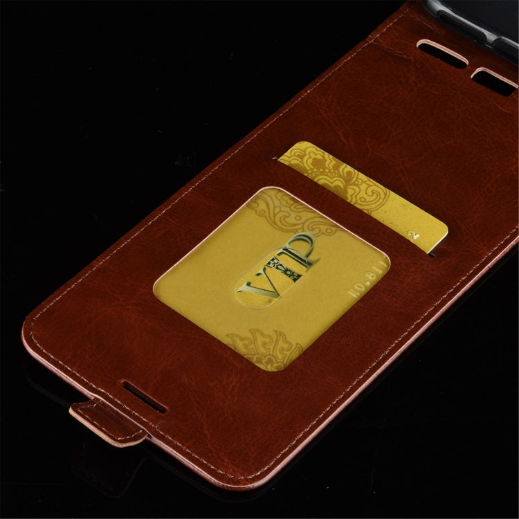 Para Nokia 5.4 R64 Funda protectora de cuero con solapa vertical con textura con ranuras para tarjetas y marco de fotos (marrón)