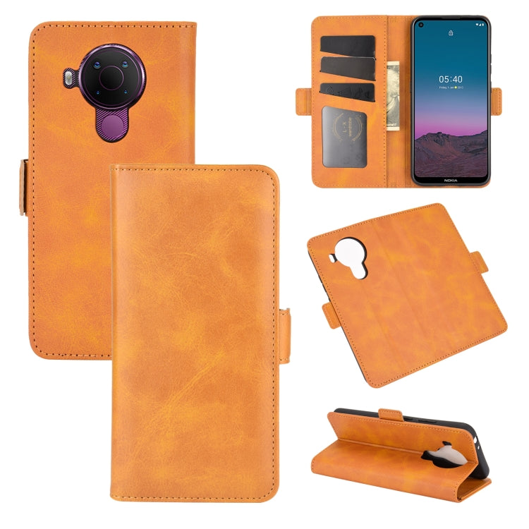 Para Nokia 5.4 Funda de cuero con tapa horizontal con hebilla magnética de doble cara con soporte, ranuras para tarjetas y billetera