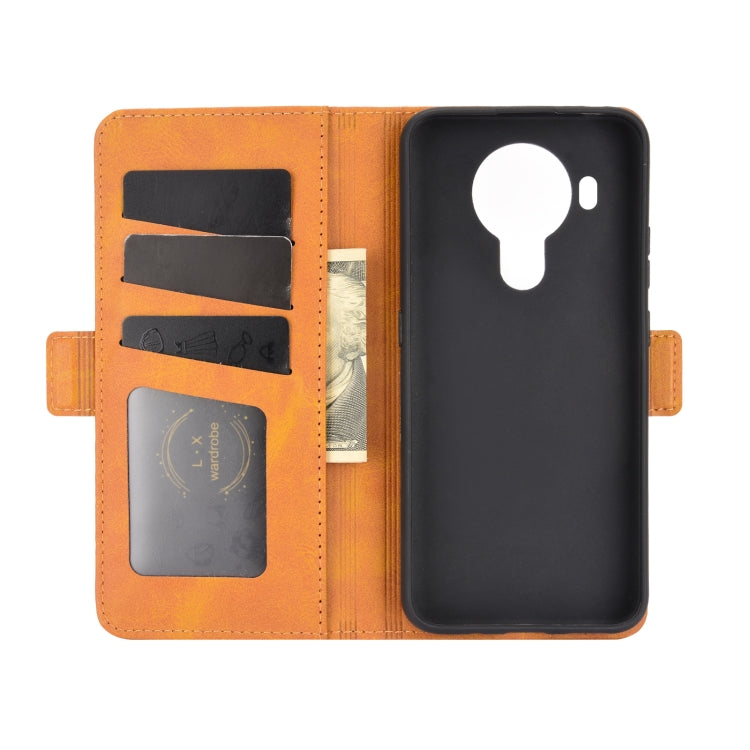 Para Nokia 5.4 Funda de cuero con tapa horizontal con hebilla magnética de doble cara con soporte, ranuras para tarjetas y billetera
