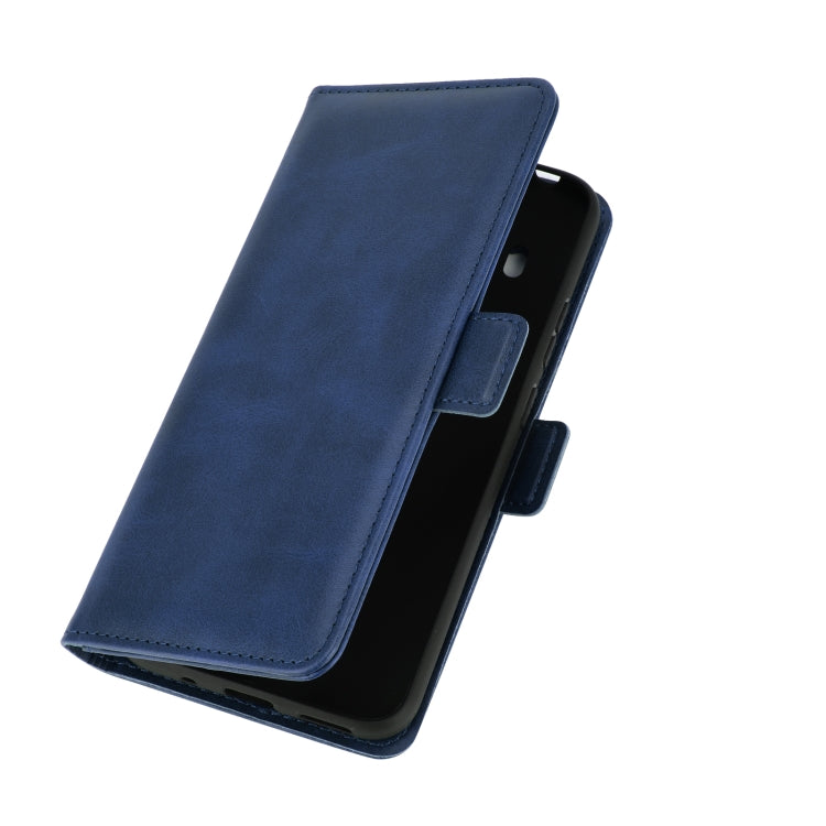 Para Nokia 5.4 Estuche de cuero abatible horizontal con hebilla magnética de doble cara con soporte, ranuras para tarjetas y billetera (azul oscuro)