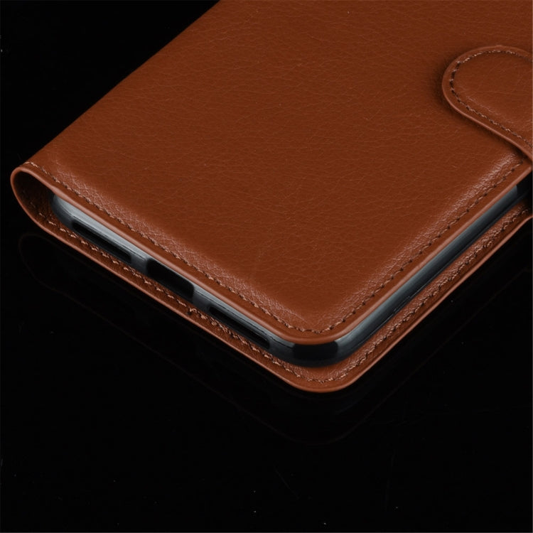 Para Nokia 5.4 Funda protectora con tapa horizontal con textura de litchi con soporte, ranuras para tarjetas y billetera (rojo)