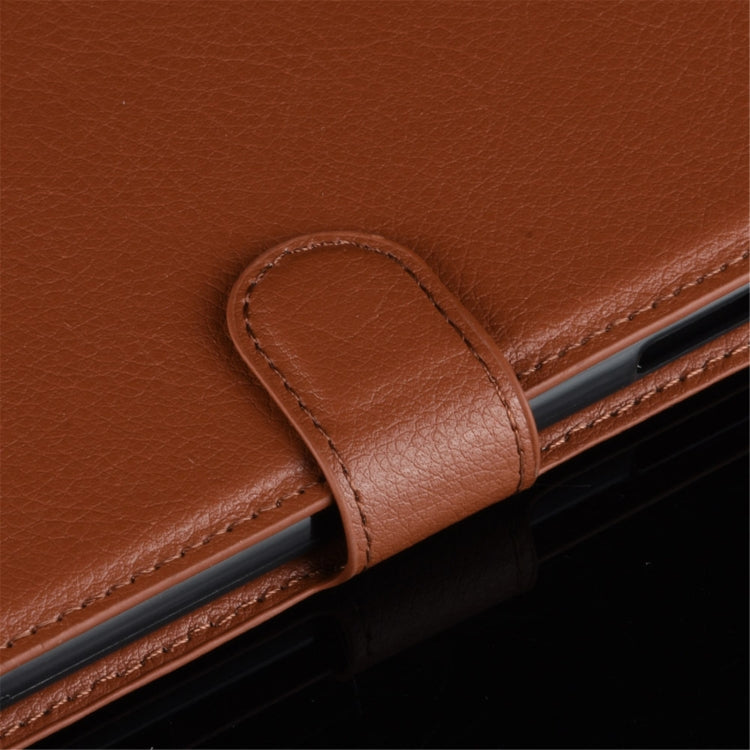 Para Nokia 5.4 Funda protectora con tapa horizontal con textura de litchi con soporte, ranuras para tarjetas y billetera (púrpura)
