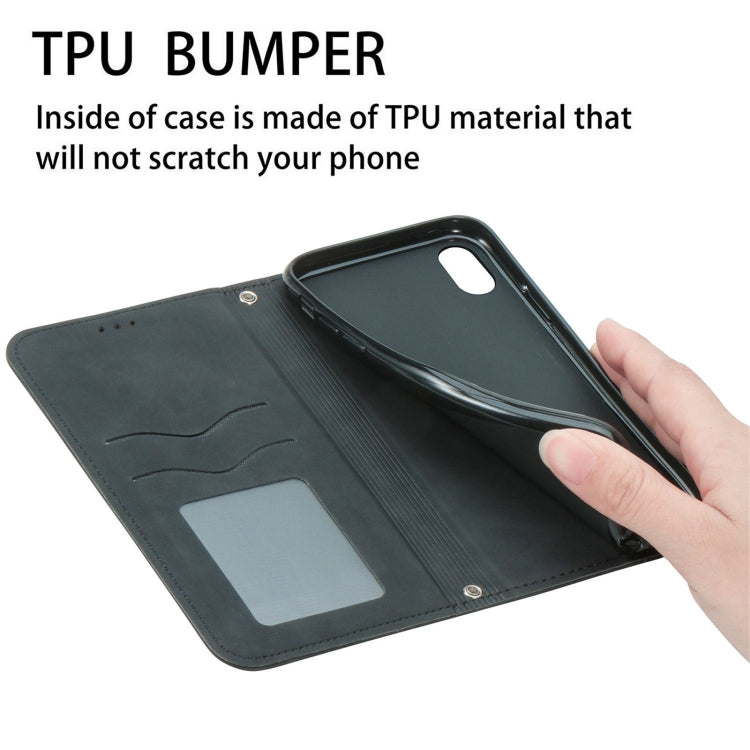 Capa retro de la piel de la piel de la piel con la funda de cuero horizontal magnética con soporte y tragamonedas y marco de la billetera y foto para Huawei Nova 8 Pro (Negro)