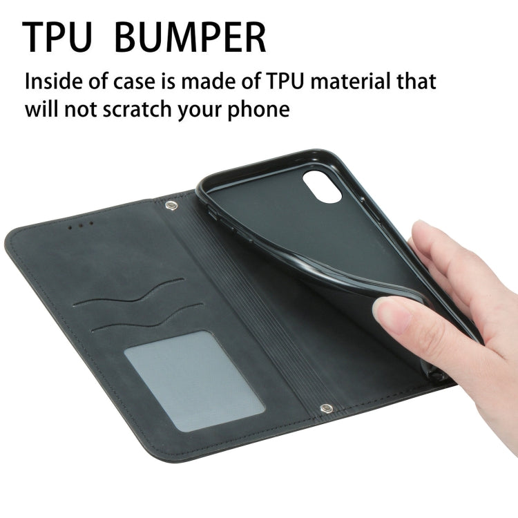 Para Huawei Nova 8 SE Retro Siente Sienta Asunto Magnético Funda de cuero Horizontal Flip con Titular y Slots de Tarjetas y Marco de Photo (Negro)