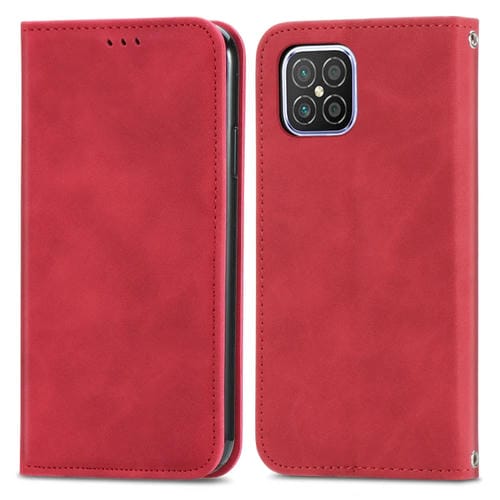 Para Huawei Nova 8 SE Retro piel Sienta negocio Magnético Horizontal Flip Funda de cuero con soporte y ranuras para tarjetas y marco de la fotografía (rojo)