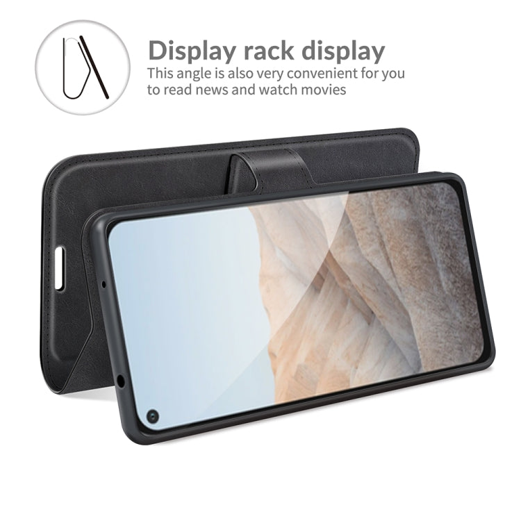Para Google Pixel 5a Retro Becerro patrón Hebilla Horizontal Flip Funda de cuero con soporte y tragamonedas y billetera (Negro)