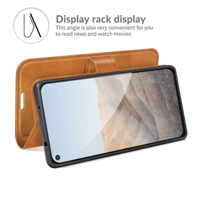 Para Google Pixel 5A Retro Becerro patrón Hebilla Horizontal Funda de cuero con soporte y ranuras para tarjetas y billetera (amarillo)