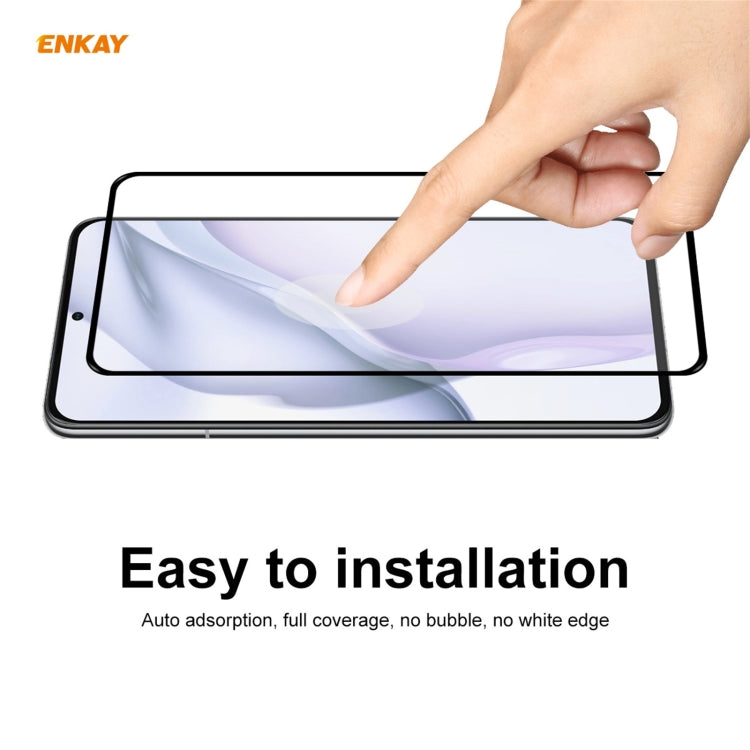 Para Huawei P50 10 PCS Enkay Hat-Prince Pegamento completo 0.26mm 9h 2.5D Copa de vidrio templado Film