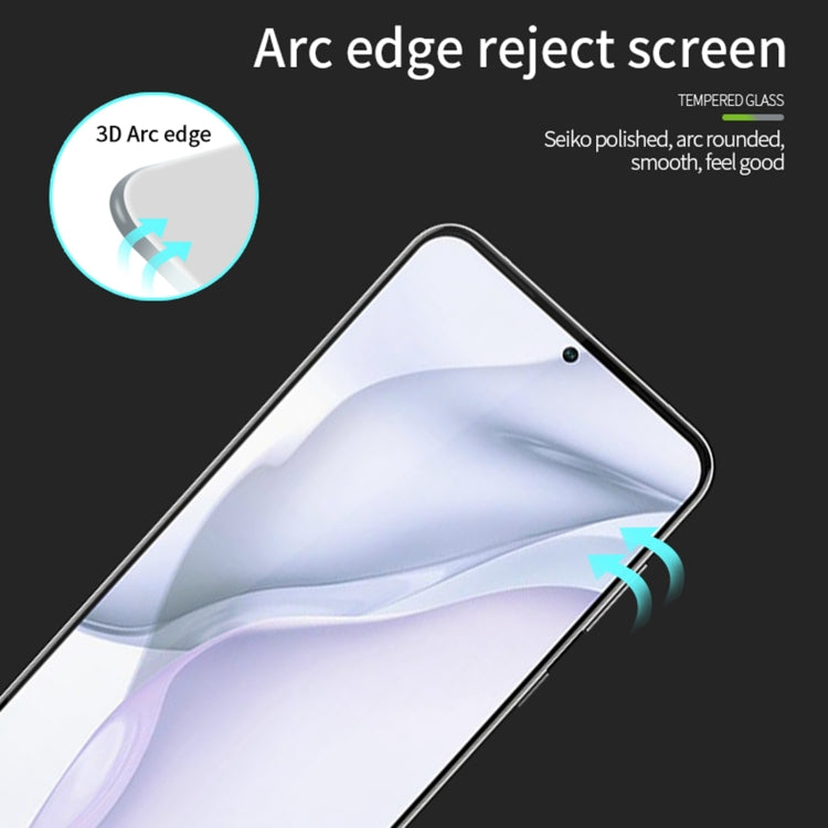 Para Huawei P50 PINWUYO 9H CINTURA CURVA CURDADA 3D PELÍCULA DE VIDRIO A prueba de explosiones (Negro)