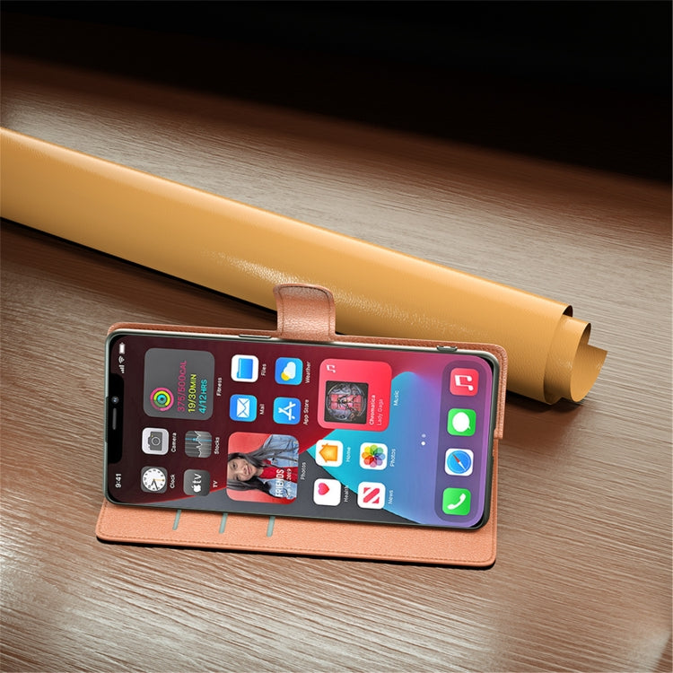 Para Motorola One 5G ACE R64 Funda protectora de flip horizontal con soporte y ranuras para tarjetas y marco de fotografía (rojo)