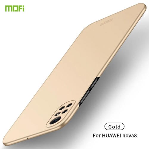Para Huawei Nova 8 Mofi Frosted PC Funda Dura Ultra Fina (Oro)