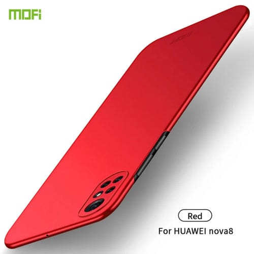 Para Huawei Nova 8 Mofi Frosted PC Funda Dura Ultra-delgada (ROJO)