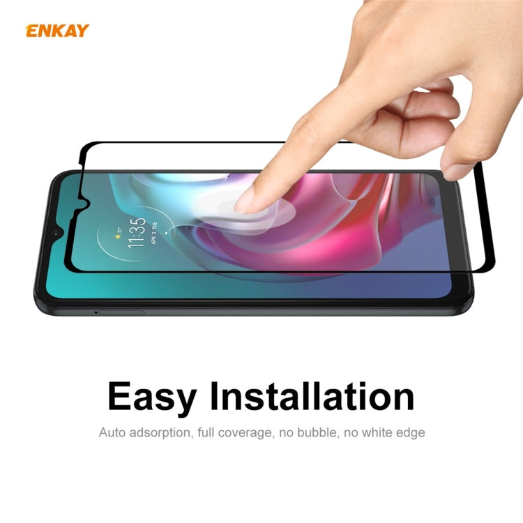 Para Motorola Moto G10 / G20 / G30 5 PCS Enkay Hat-Prince Glue Full 0.26mm 9h 2.5d Vidrio templado Cobertura completa Film