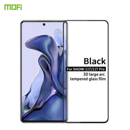 Para Xiaomi MI 11T / 11T Pro Mofi 9H Pantalla de vidrio templado de pantalla curvada a prueba de explosiones 3D (Negro)
