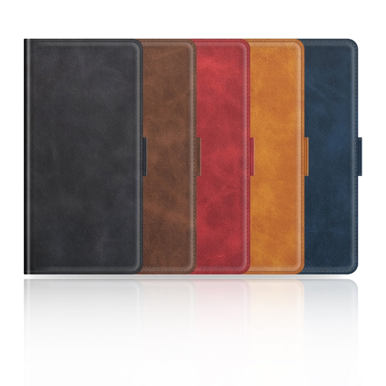 Para Sony Xperia Pro-I Hebilla magnética de doble lado de doble cara Funda de cuero con titular del teléfono con soporte y ranuras para tarjetas y billetera (rojo)