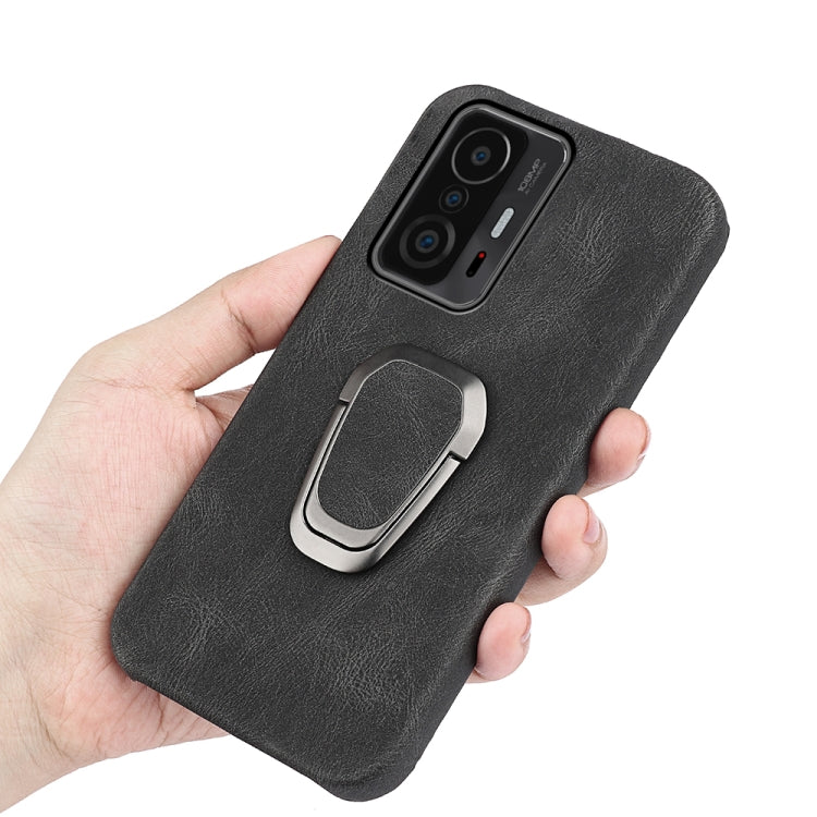 Caja del teléfono del titular del anillo para Xiaomi MI 11T / 11T PRO (Cyan)