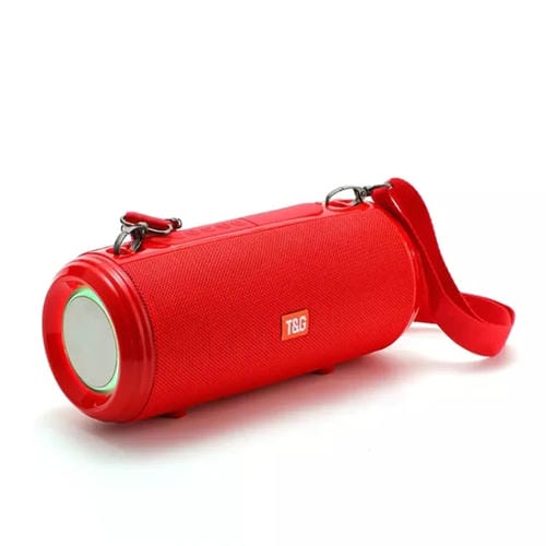 Altavoz Bluetooth T&G Tg537 Portable Impermeable RGB Light Admite Tarjeta FM / TF (Rojo)