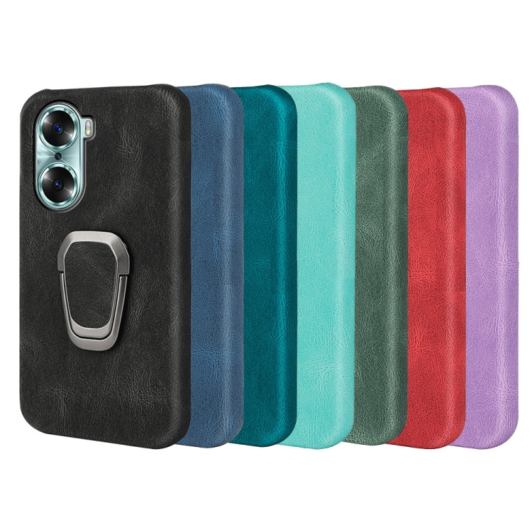 Titular de Anillo para Honor 60 Caja de Teléfono en PU (Azul)