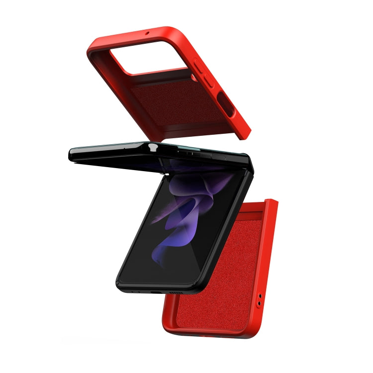 Case Teléfono Móvil Samsung Galaxy Flip4 Hebilla Anillo Silicona (Sakura Purple)