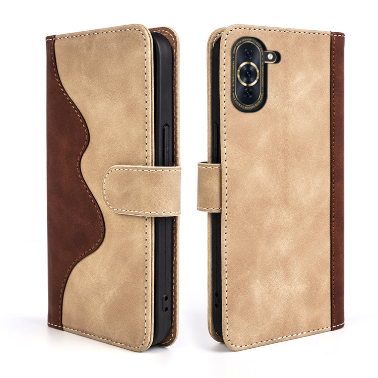Funda para Huawei Nova 10 Pro Stitching Horizontal Flip Leather Case (Amarillo)