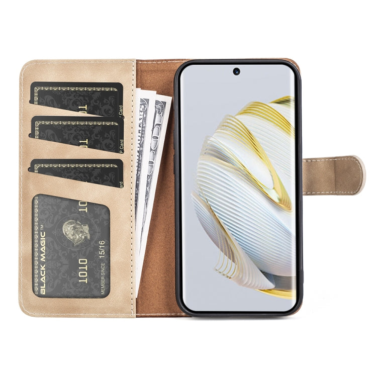 Funda para Huawei Nova 10 Pro Stitching Horizontal Flip Leather Case (Amarillo)