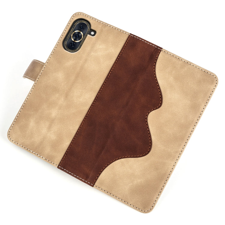 Funda para Huawei Nova 10 Pro Stitching Horizontal Flip Leather Case (Amarillo)