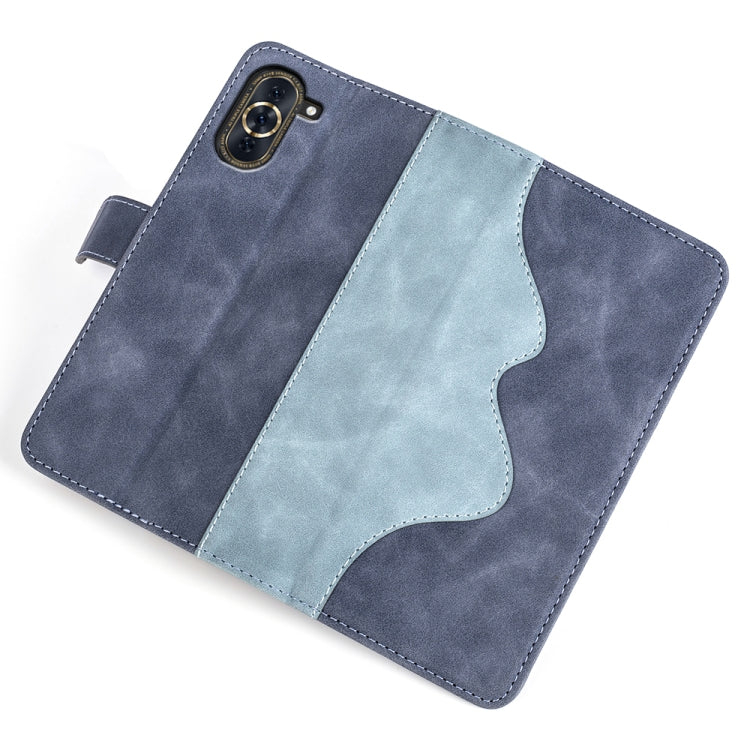 Funda para Huawei Nova 10 Pro Stitching Horizontal Flip en Cuero (Azul)