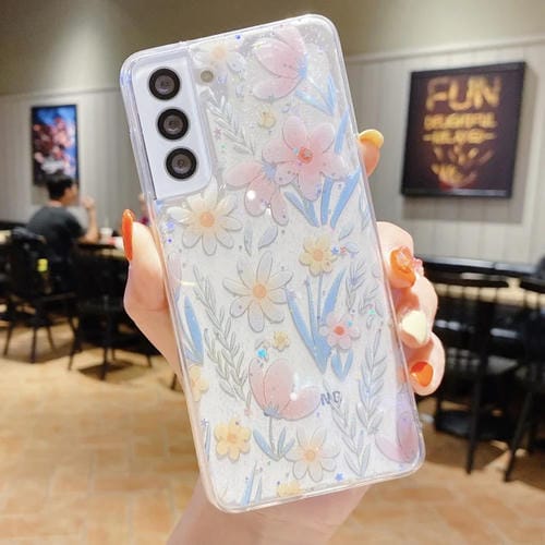 Funda para Samsung Galaxy A73 5G Fresh Small Floral Epoxy TPU Phone Case (Flores Rosadas)
