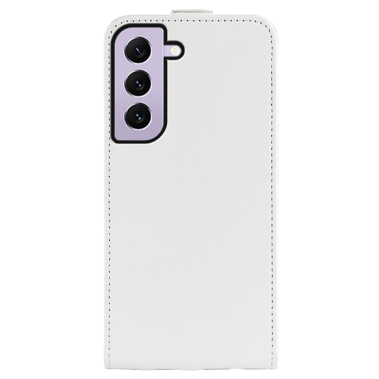 Para Samsung Galaxy S23 5G R64 Textura Vertical Flip Funda de cuero para teléfono (Blanco)