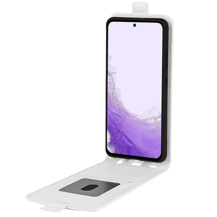 Para Samsung Galaxy S23 5G R64 Textura Vertical Flip Funda de cuero para teléfono (Blanco)