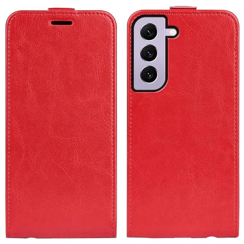 Para Samsung Galaxy S23 5G R64 Textura Vertical Funda de cuero con tapa para teléfono (Rojo)