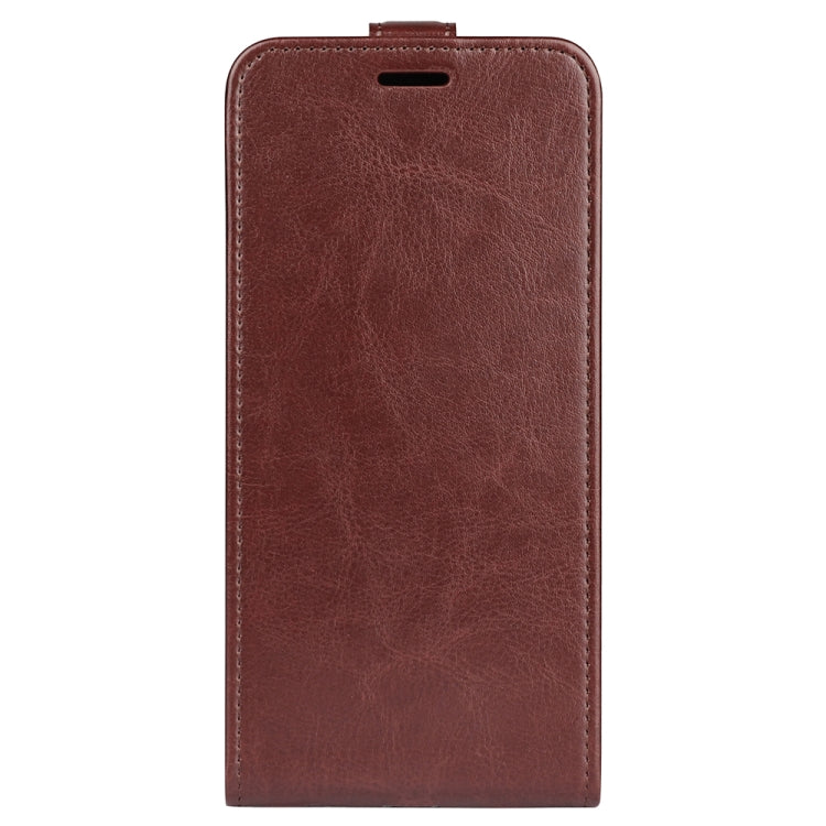 Para Samsung Galaxy S23 5G R64 Textura Vertical Flip Funda de cuero para teléfono (Marrón)