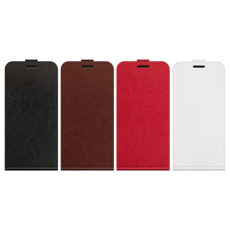 Para Samsung Galaxy S23 5G R64 Textura Vertical Flip Funda de cuero para teléfono (Marrón)