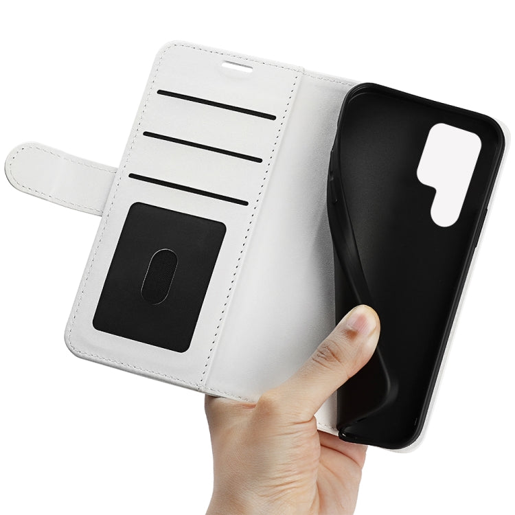 Para Samsung Galaxy S23 Ultra 5G R64 Funda de cuero con textura para teléfono (Blanco)