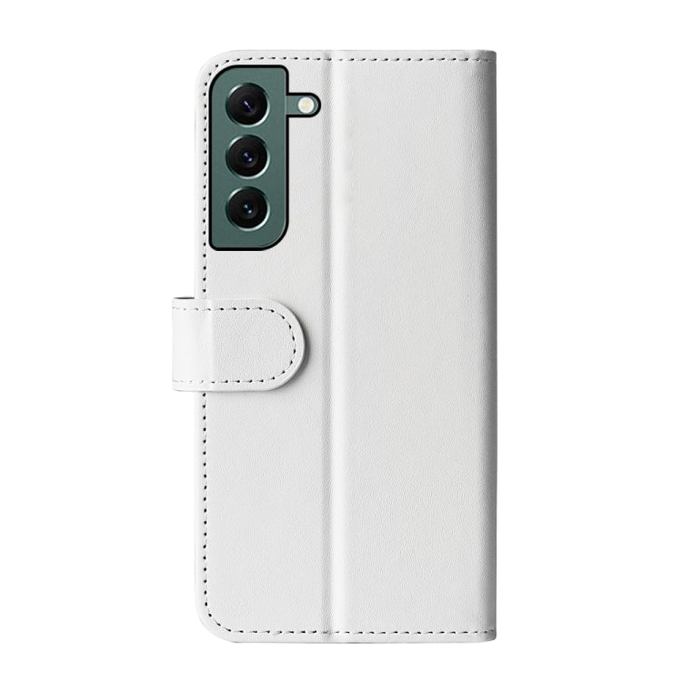 Para Samsung Galaxy S23+ 5G R64 Funda de cuero con textura para teléfono (Blanco)